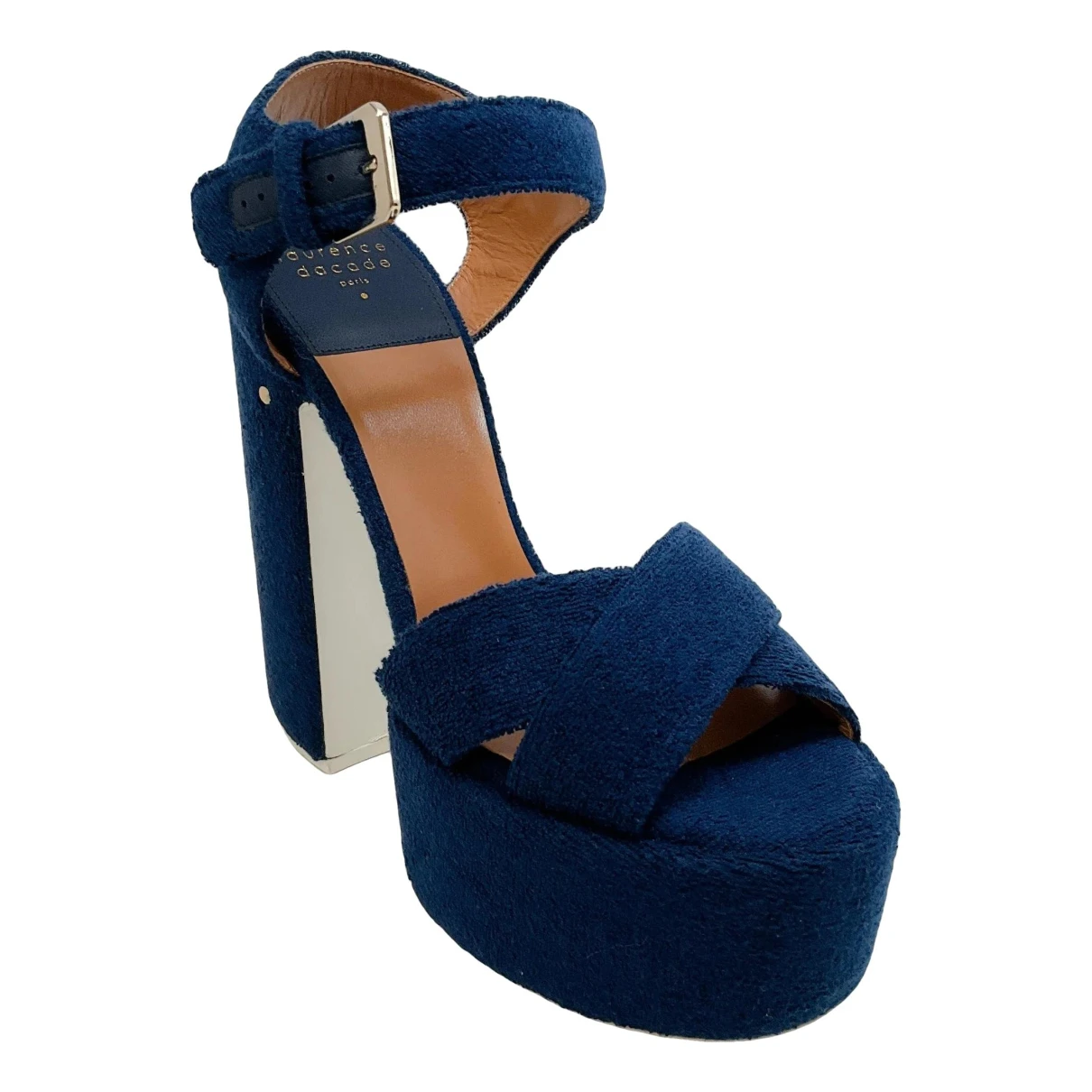 Pre-owned Laurence Dacade Cloth Sandals In Navy
