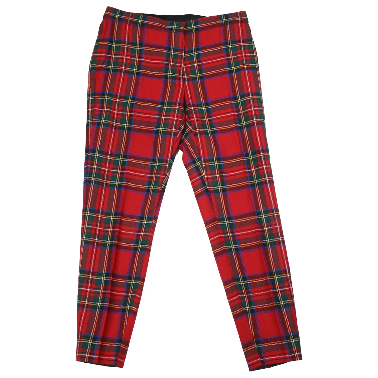 Pre-owned Burberry Wool Trousers In Red