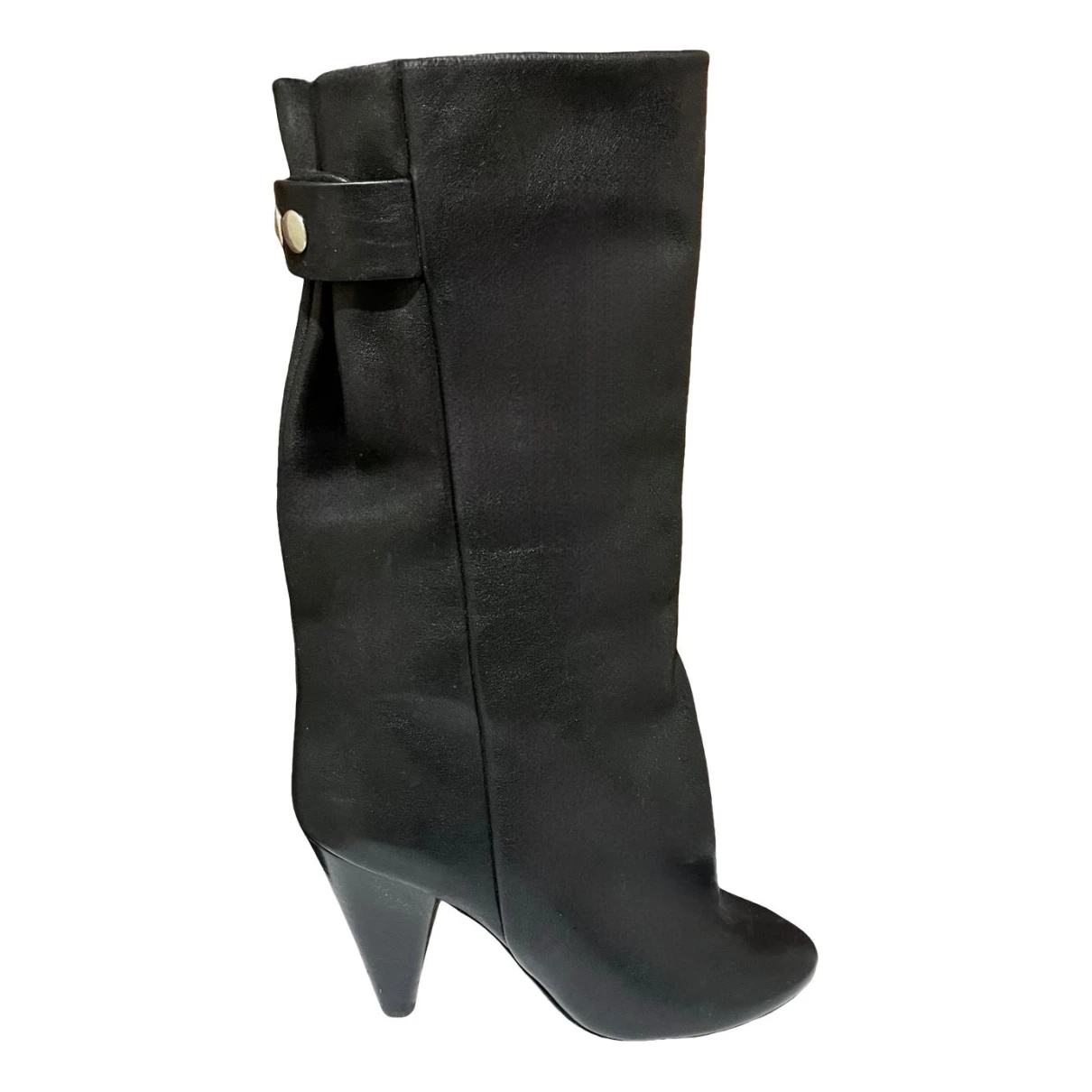 Pre-owned Isabel Marant Lakfee Leather Boots In Black