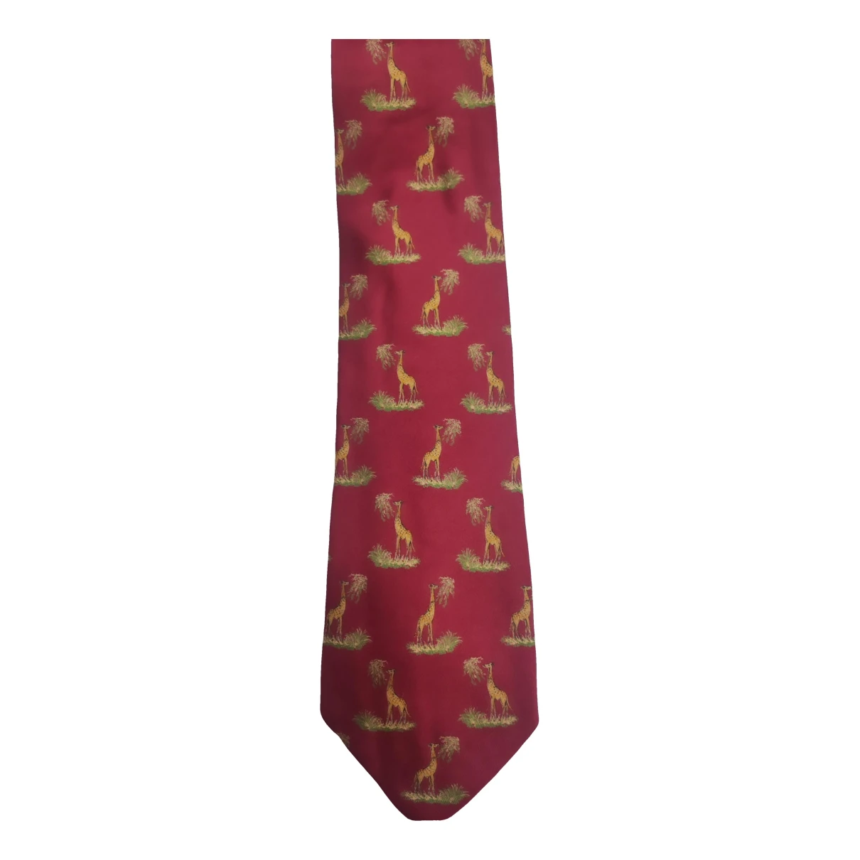 Pre-owned Kenzo Silk Tie In Red