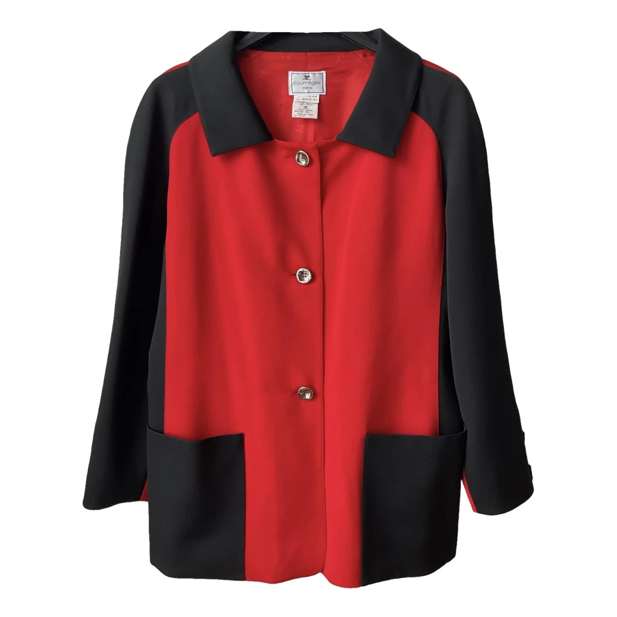 Pre-owned Courrèges Wool Jacket In Red
