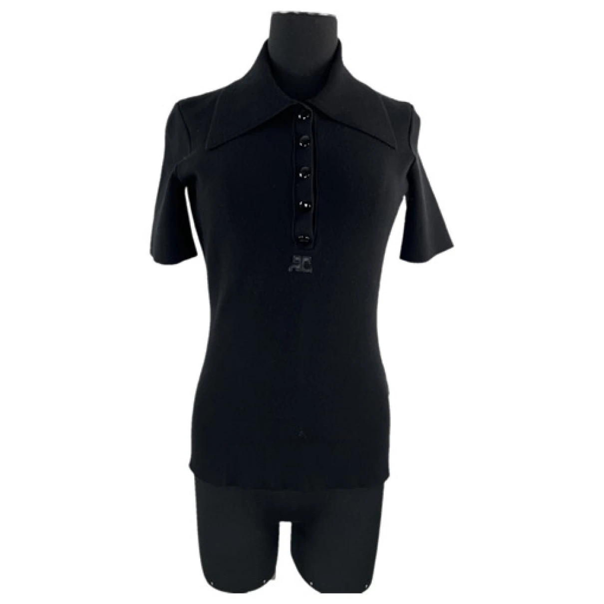 Pre-owned Courrèges Polo In Black