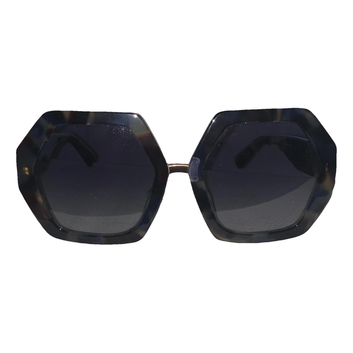Pre-owned Valentino Vlogo Oversized Sunglasses In Multicolour