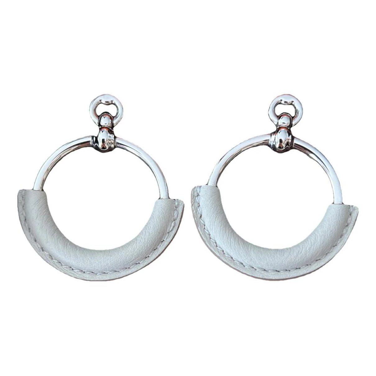 jewellery Hermès earrings Loop for Female Leather. Used condition