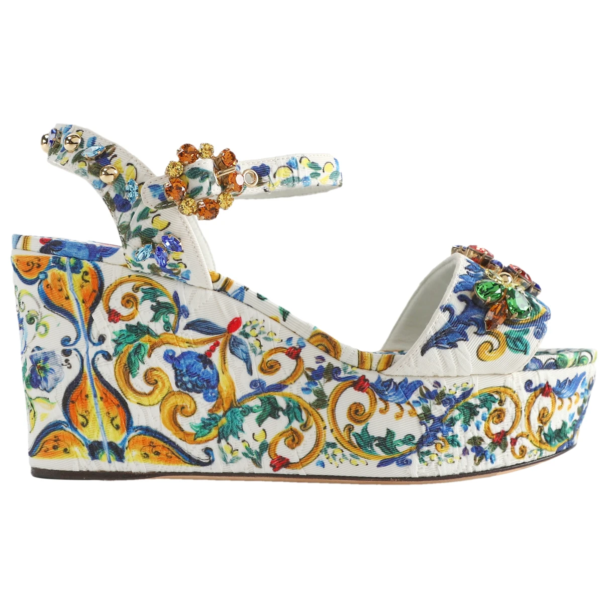 Pre-owned Dolce & Gabbana Cloth Sandal In Multicolour