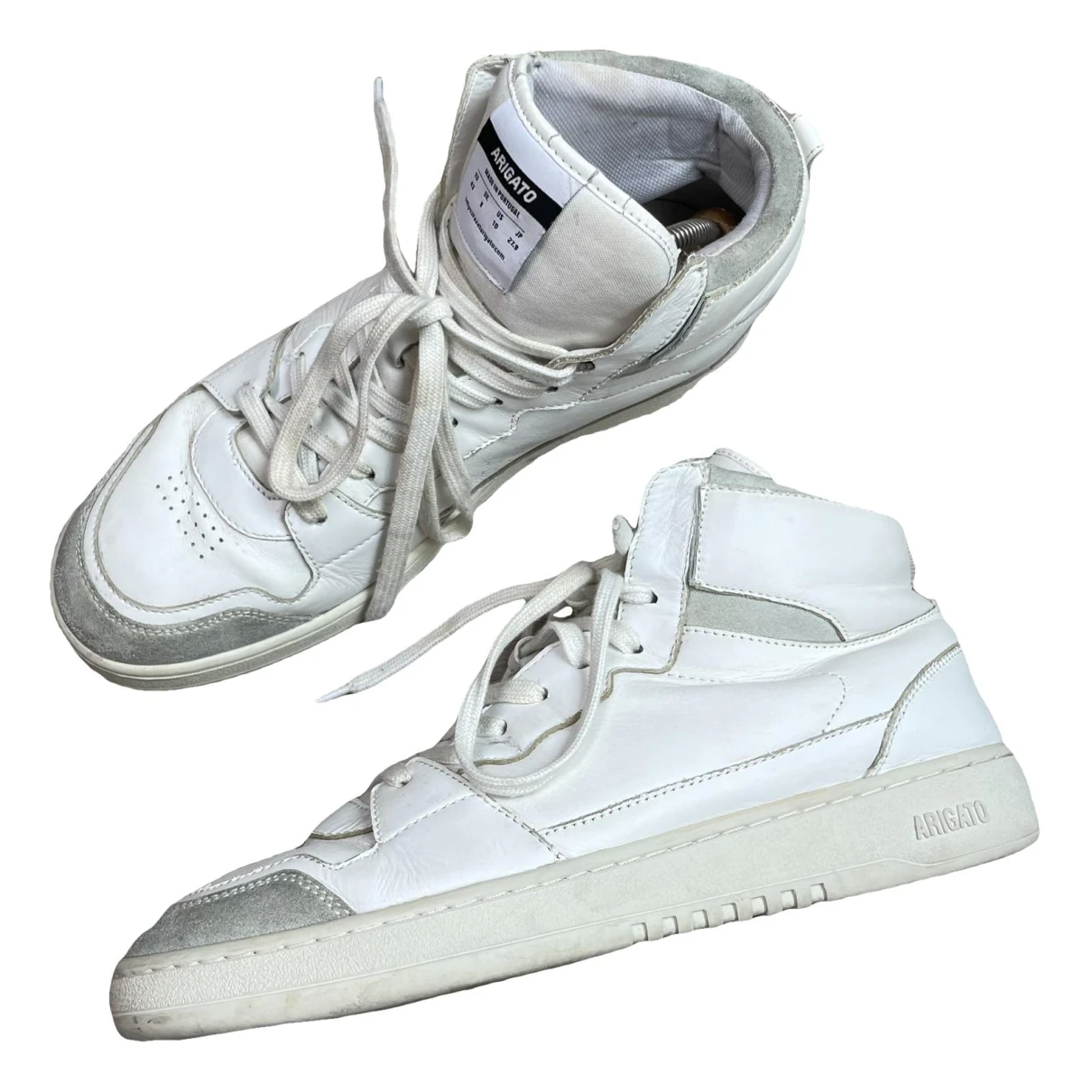Pre-owned Axel Arigato Leather High Trainers In White