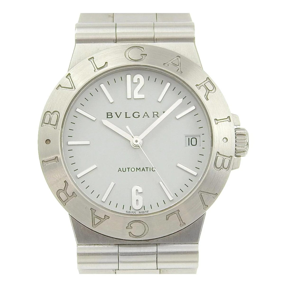 Pre-owned Bvlgari Diagono Watch In Silver