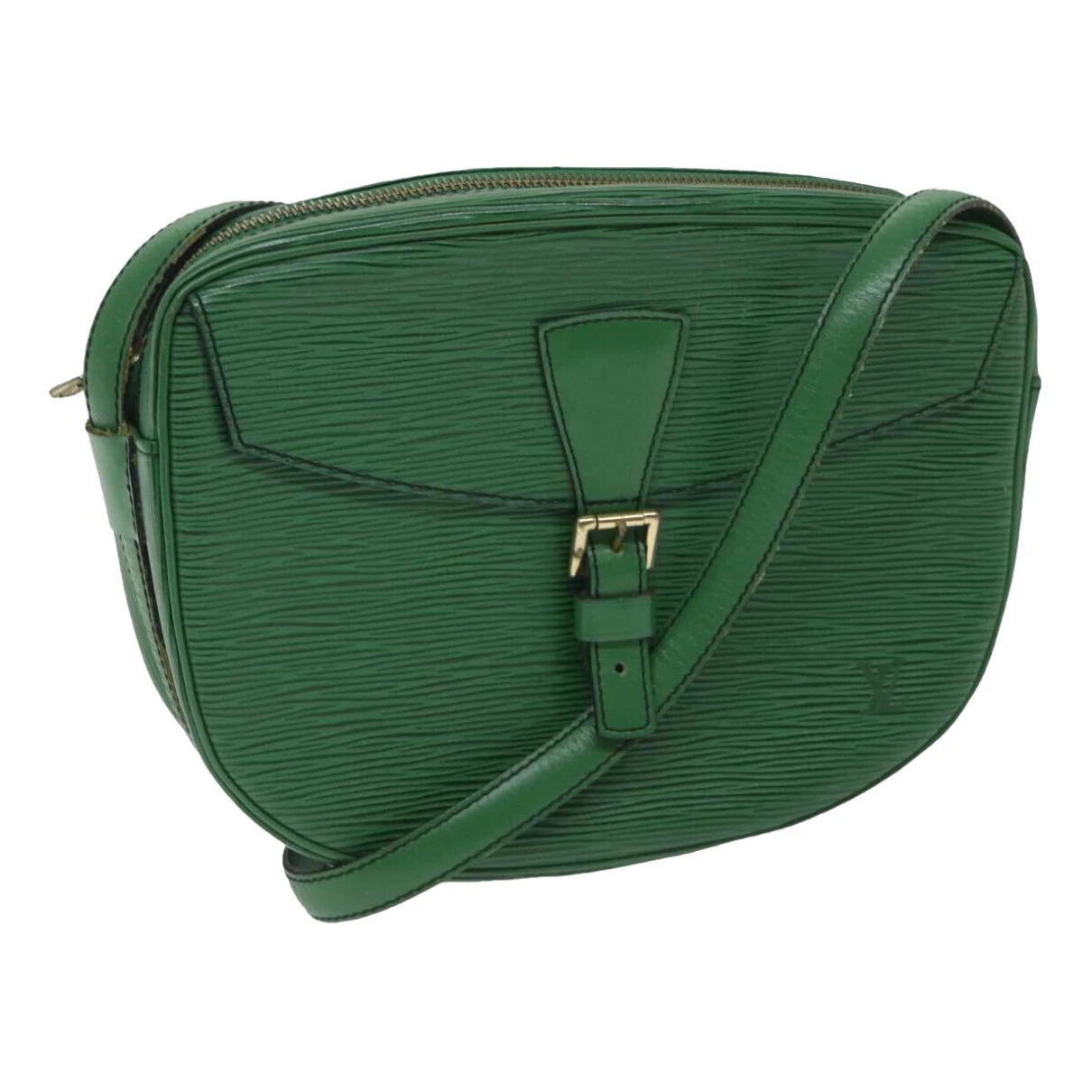 Pre-owned Louis Vuitton Jeune Fille Leather Crossbody Bag In Green