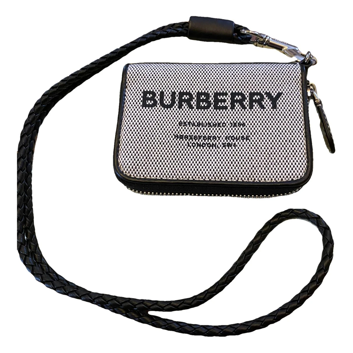 Pre-owned Burberry Leather Small Bag In Grey