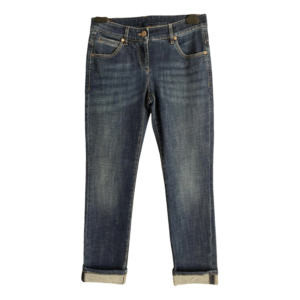 Pre-owned Brunello Cucinelli Slim Pants In Blue
