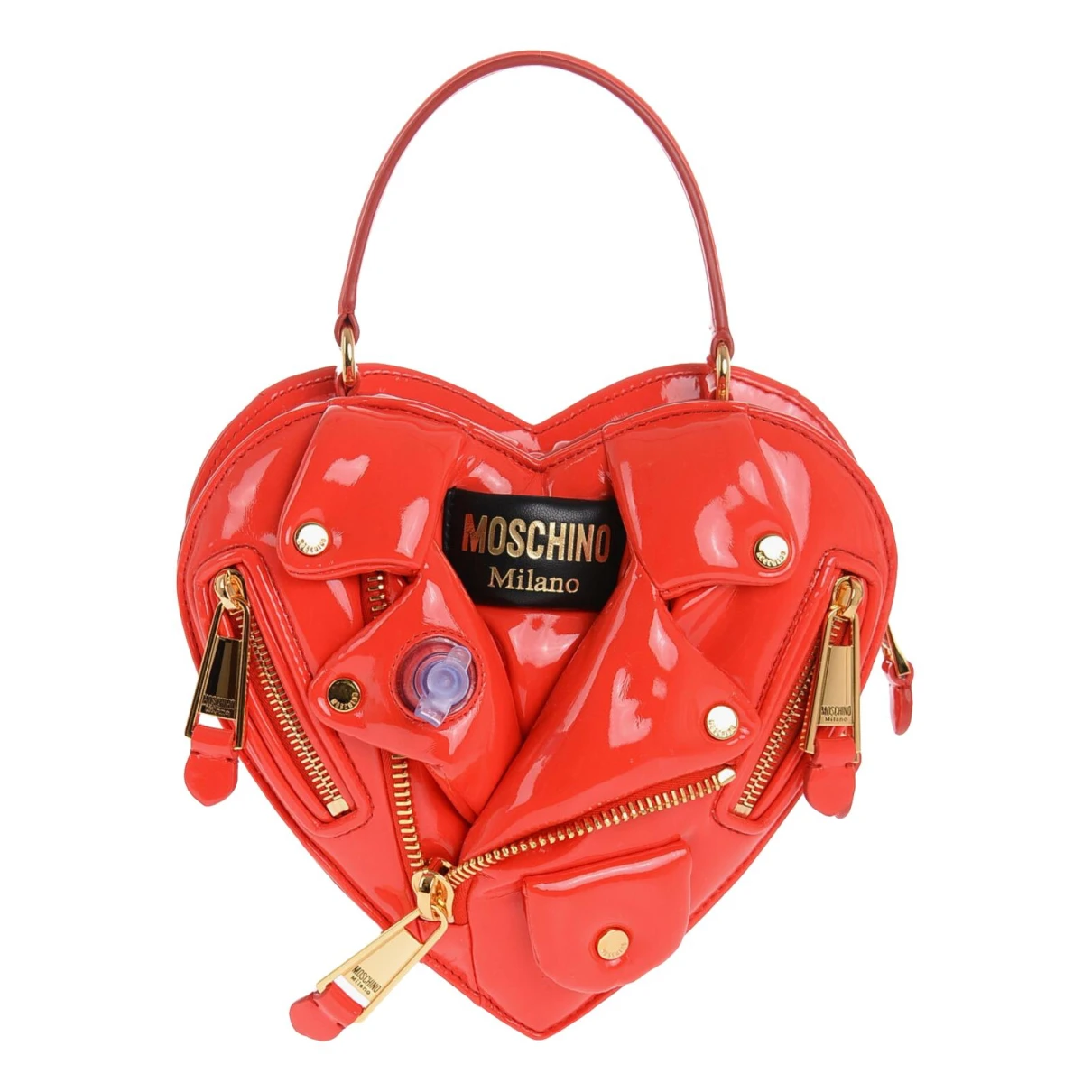 Pre-owned Moschino Biker Handbag In Red