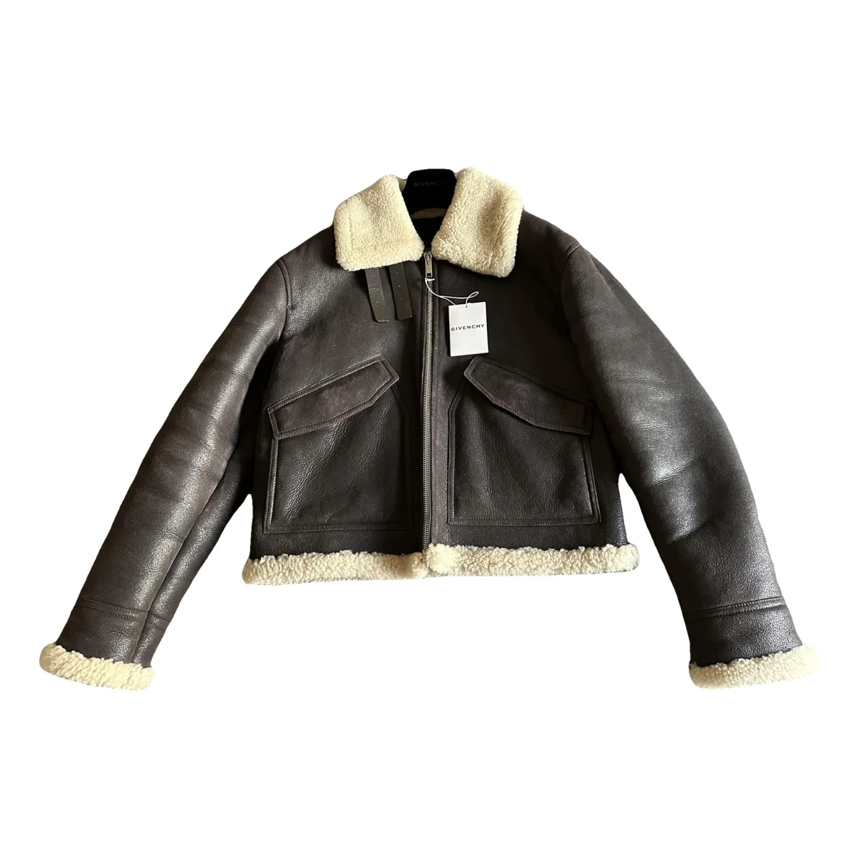 Pre-owned Givenchy Leather Jacket In Brown