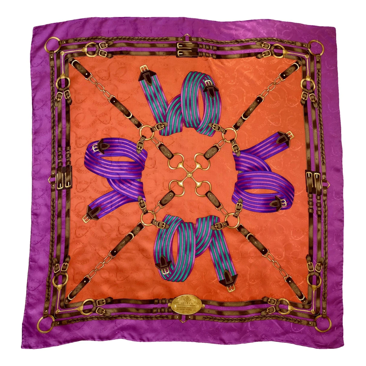 Pre-owned Ralph Lauren Silk Handkerchief In Multicolour