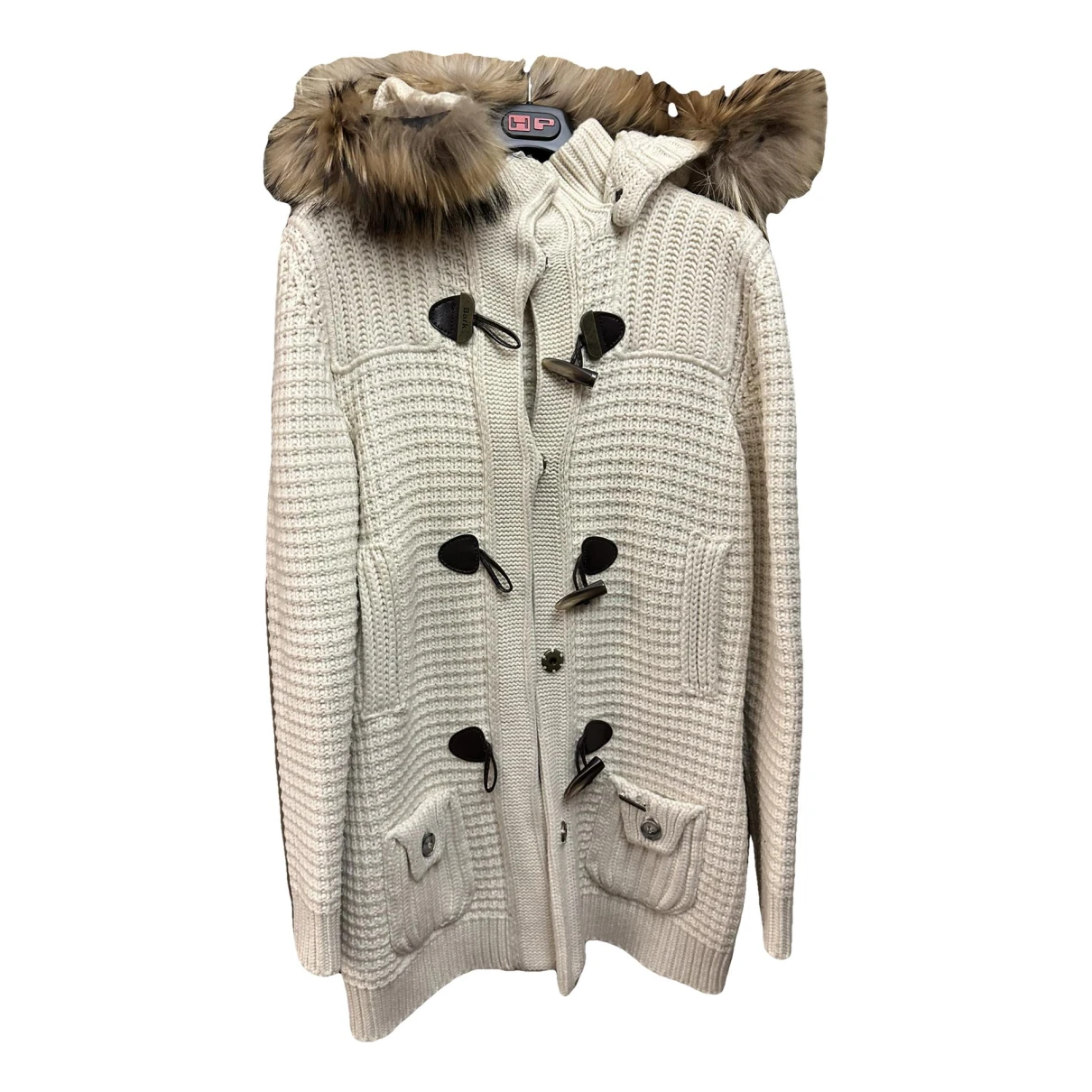 Pre-owned Bark Wool Parka In White