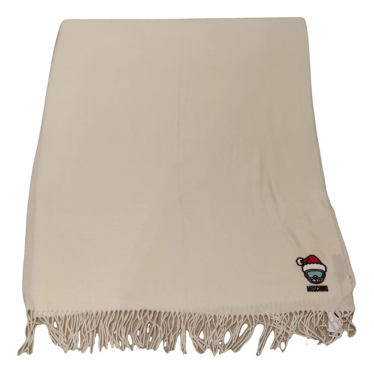 Pre-owned Moschino Wool Scarf In White