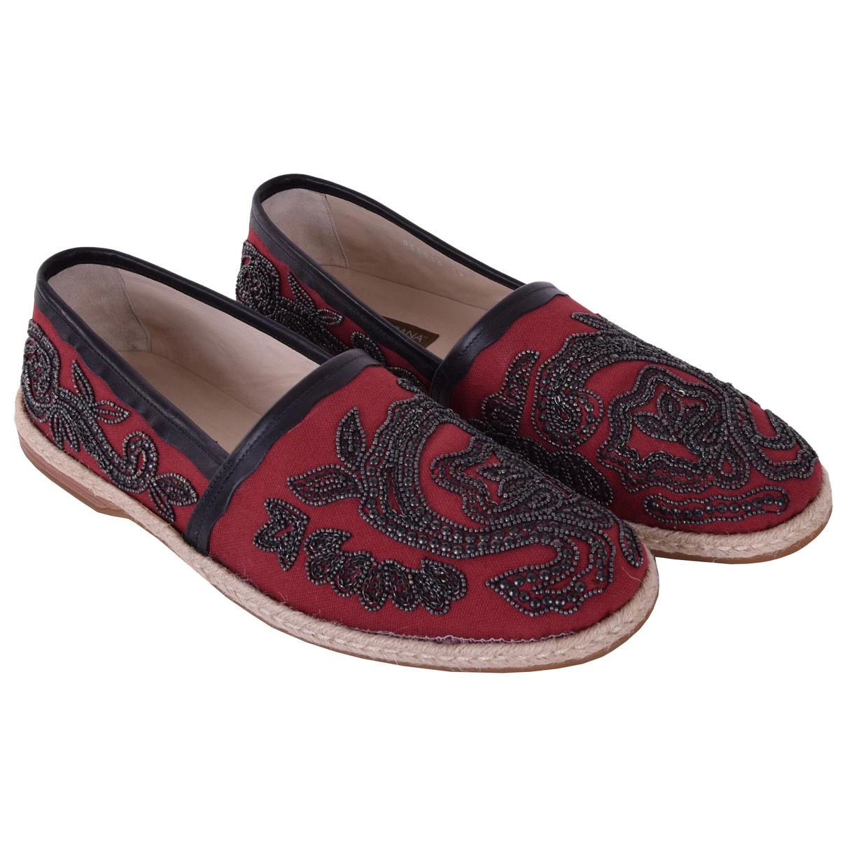 Pre-owned Dolce & Gabbana Cloth Espadrilles In Red