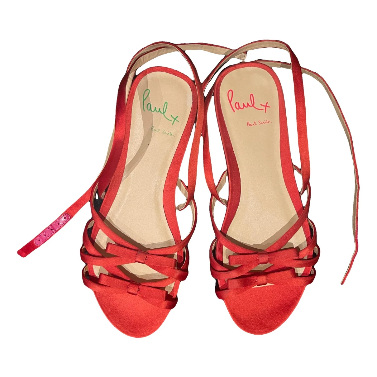 Pre-owned Paul Smith Cloth Sandal In Red