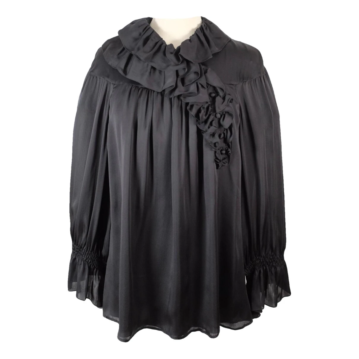 Pre-owned Chloé Silk Blouse In Black