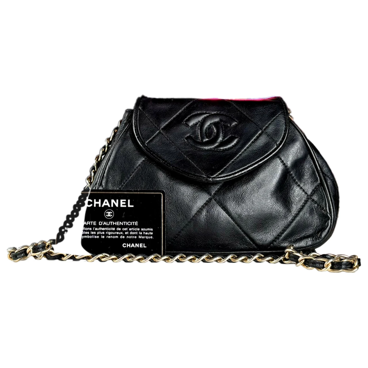 Pre-owned Chanel Leather Crossbody Bag In Black