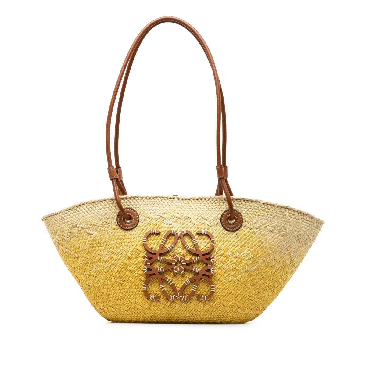 Pre-owned Loewe Leather Tote In Yellow