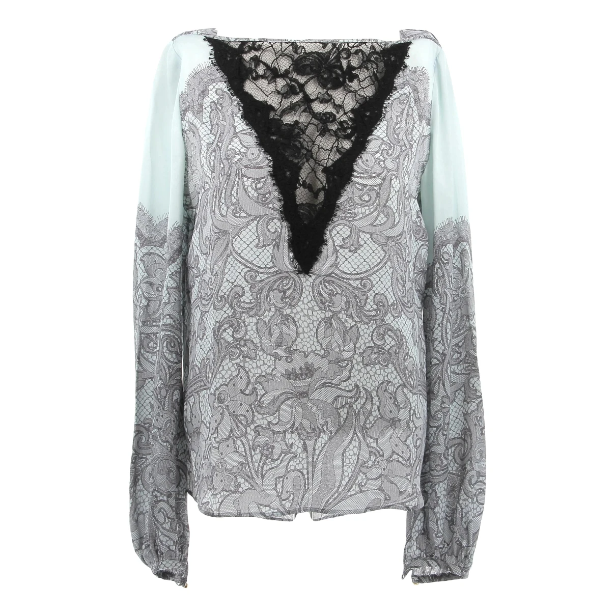 Pre-owned Emilio Pucci Silk Blouse In Grey