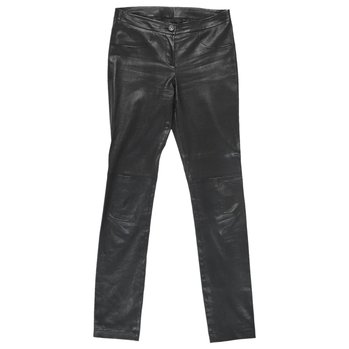 Pre-owned Chanel Slim Pants In Black