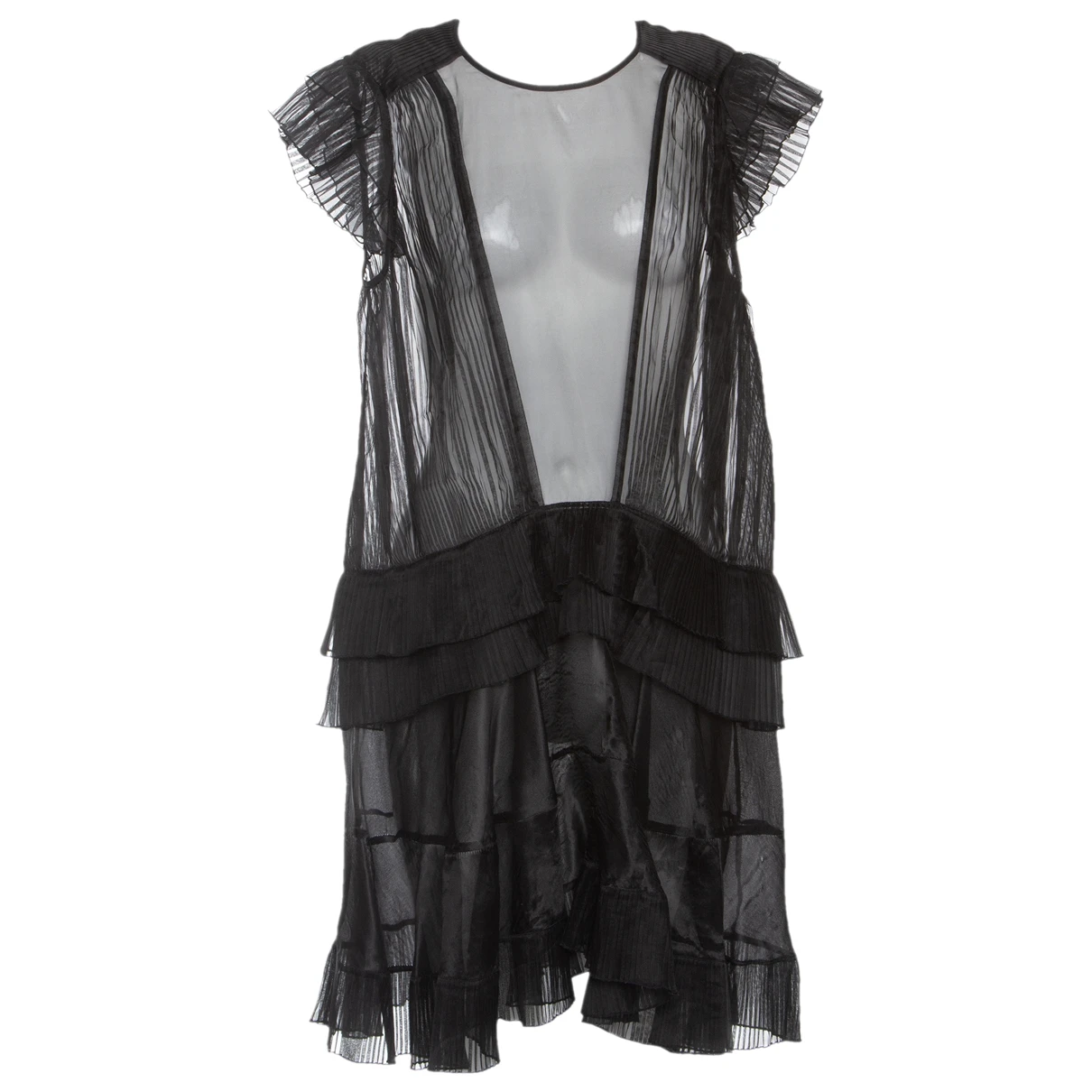 Pre-owned Isabel Marant Silk Mini Dress In Black
