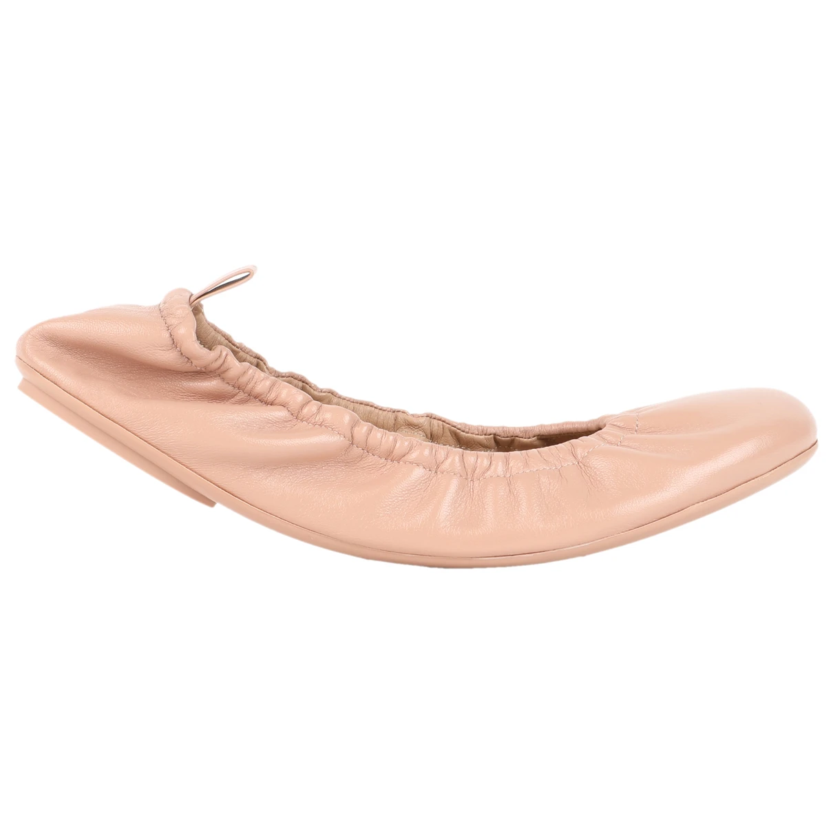 Pre-owned Gianvito Rossi Leather Ballet Flats In Pink