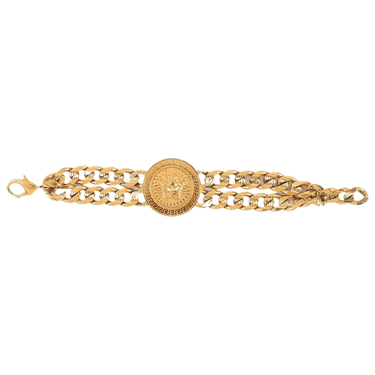 Pre-owned Versace Medusa Bracelet In Gold