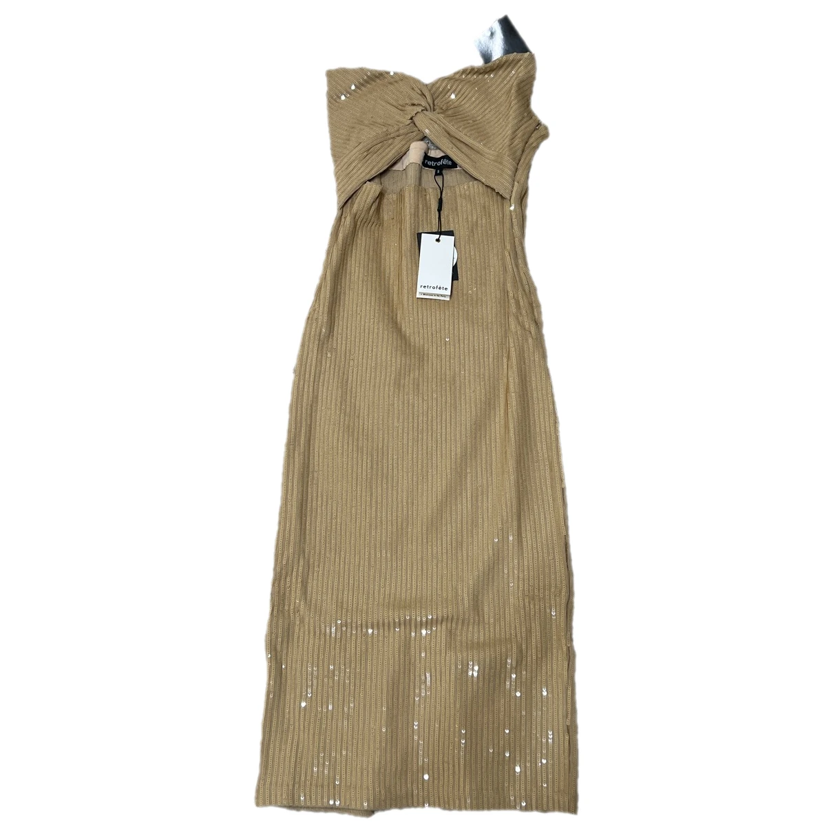 Pre-owned Retroféte Mid-length Dress In Camel