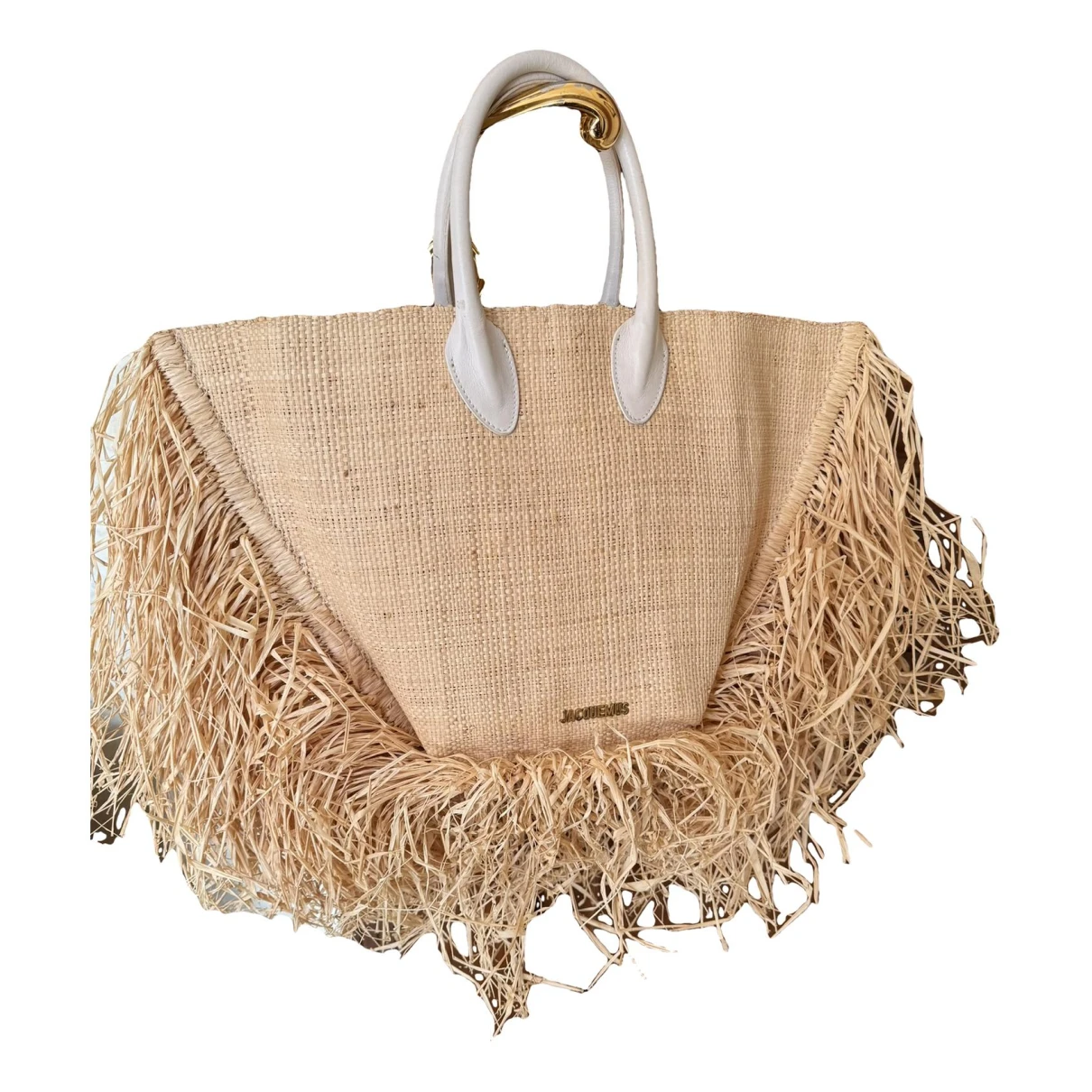 Pre-owned Jacquemus Le Baci Handbag In Beige