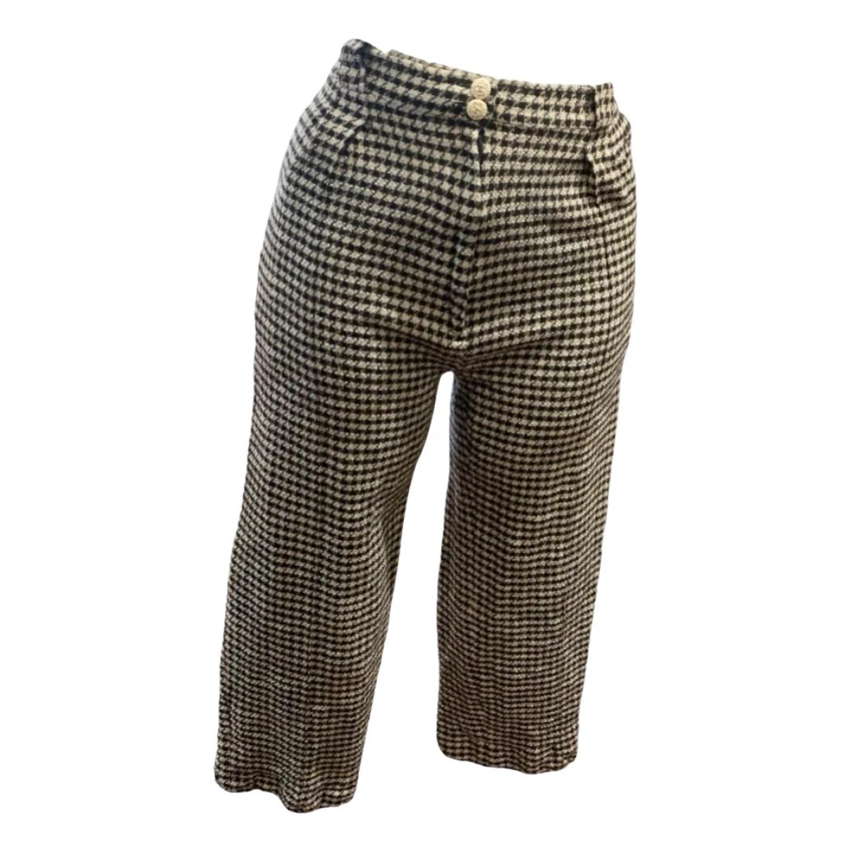 Pre-owned Chanel Wool Slim Pants In Multicolour