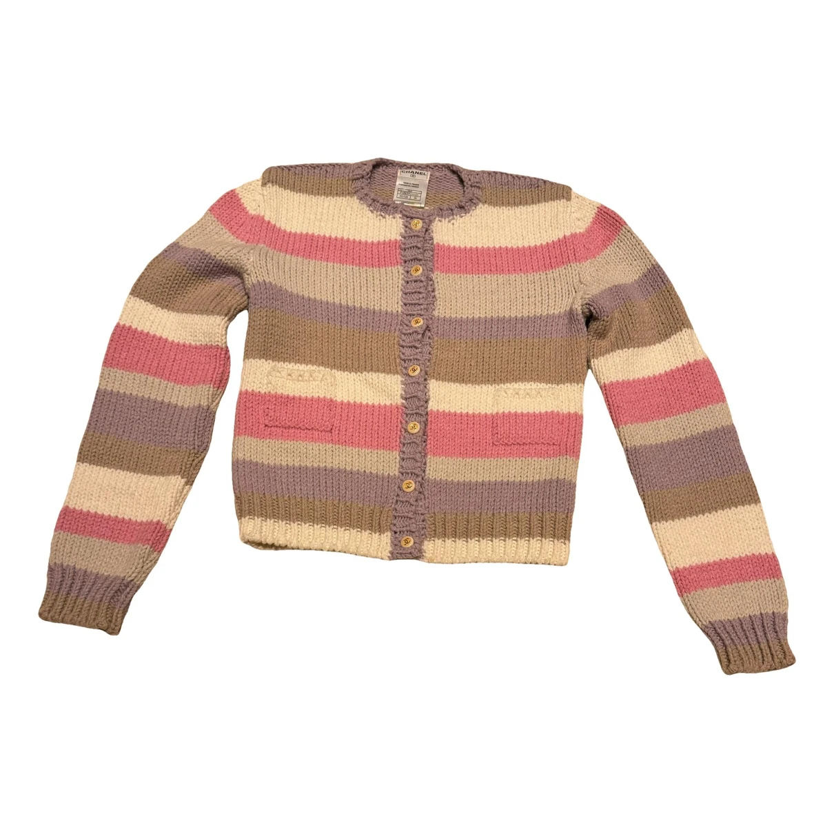 Pre-owned Chanel Wool Cardigan In Multicolour