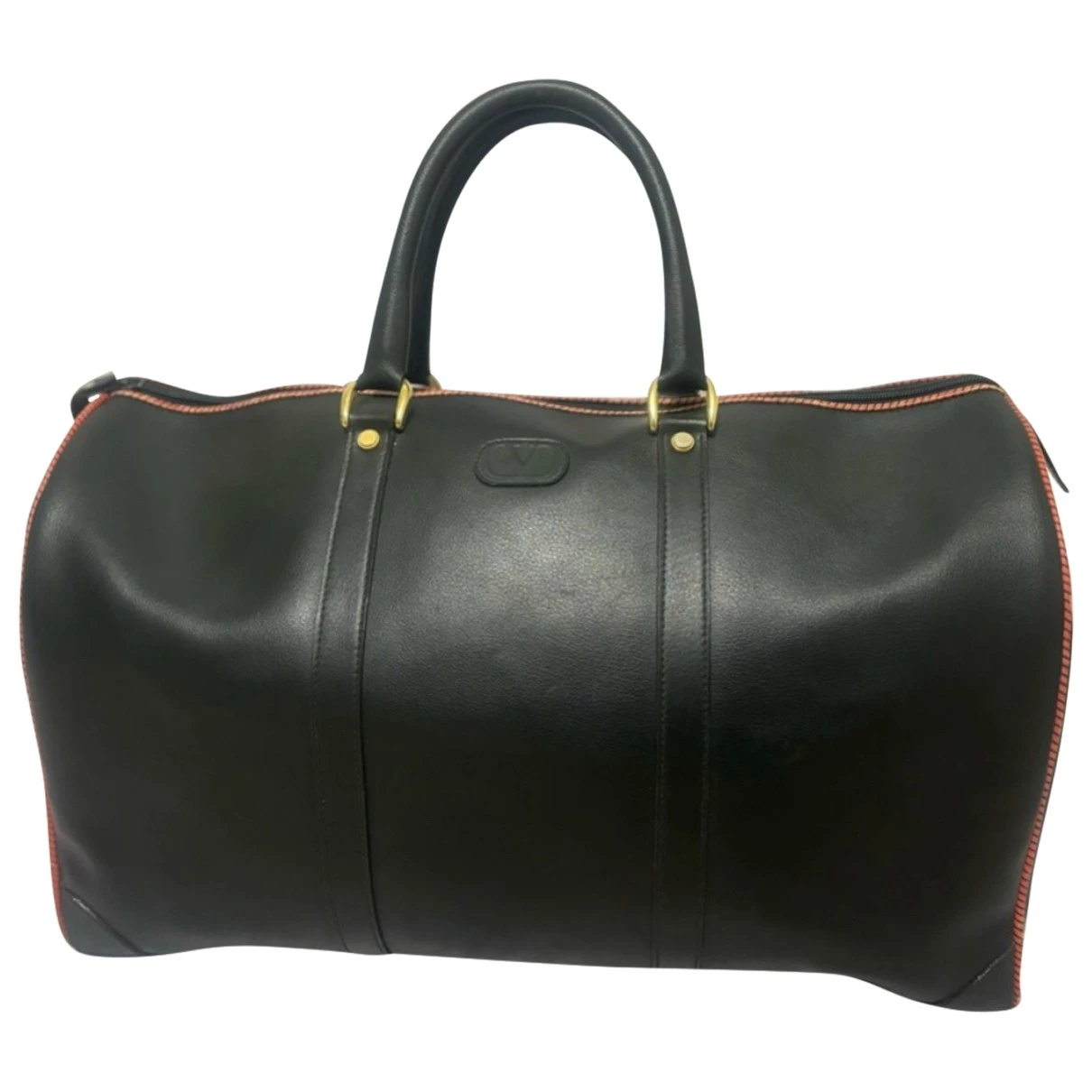 Pre-owned Valentino Garavani Cloth Travel Bag In Black
