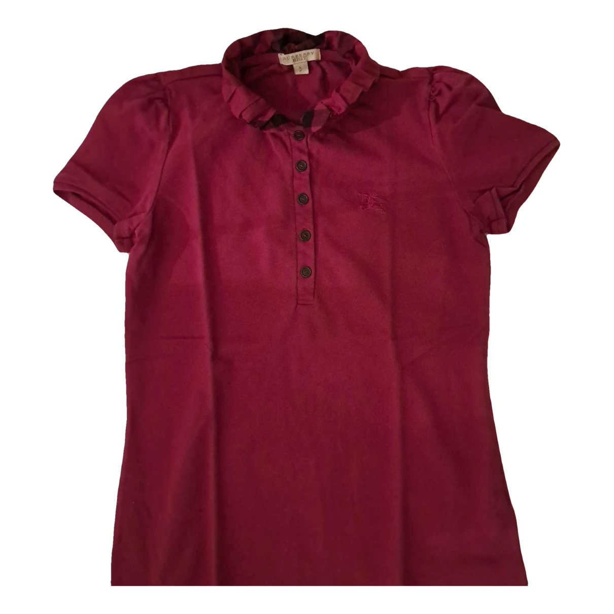 Pre-owned Burberry Polo In Burgundy