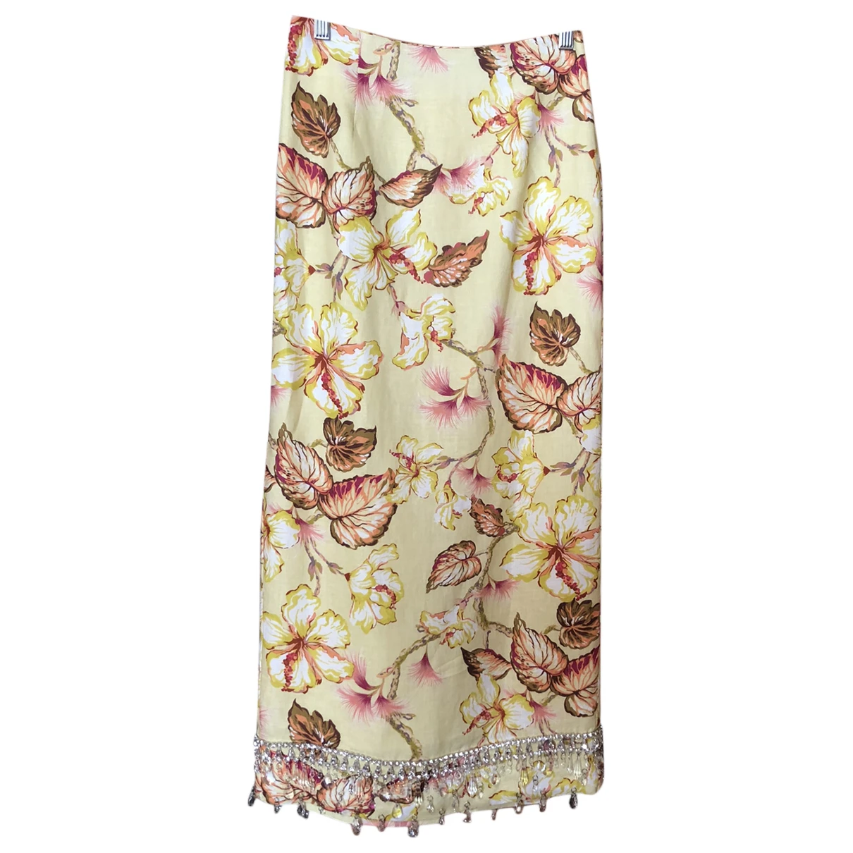 Pre-owned Zimmermann Linen Mid-length Skirt In Multicolour
