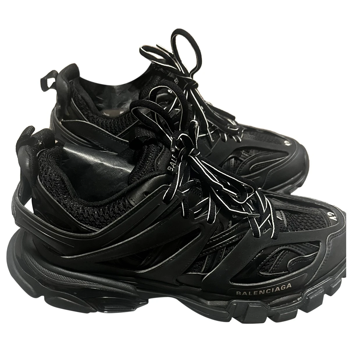 Pre-owned Balenciaga Track Low Trainers In Black