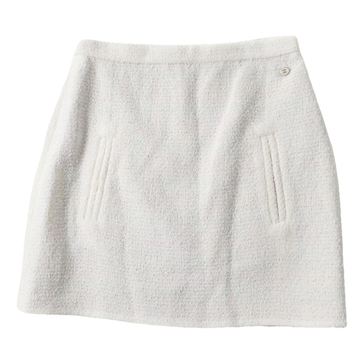 Pre-owned Chanel Mini Skirt In White