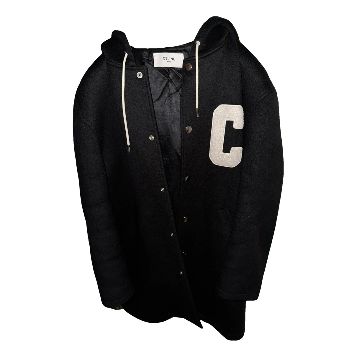 Pre-owned Celine Wool Coat In Black