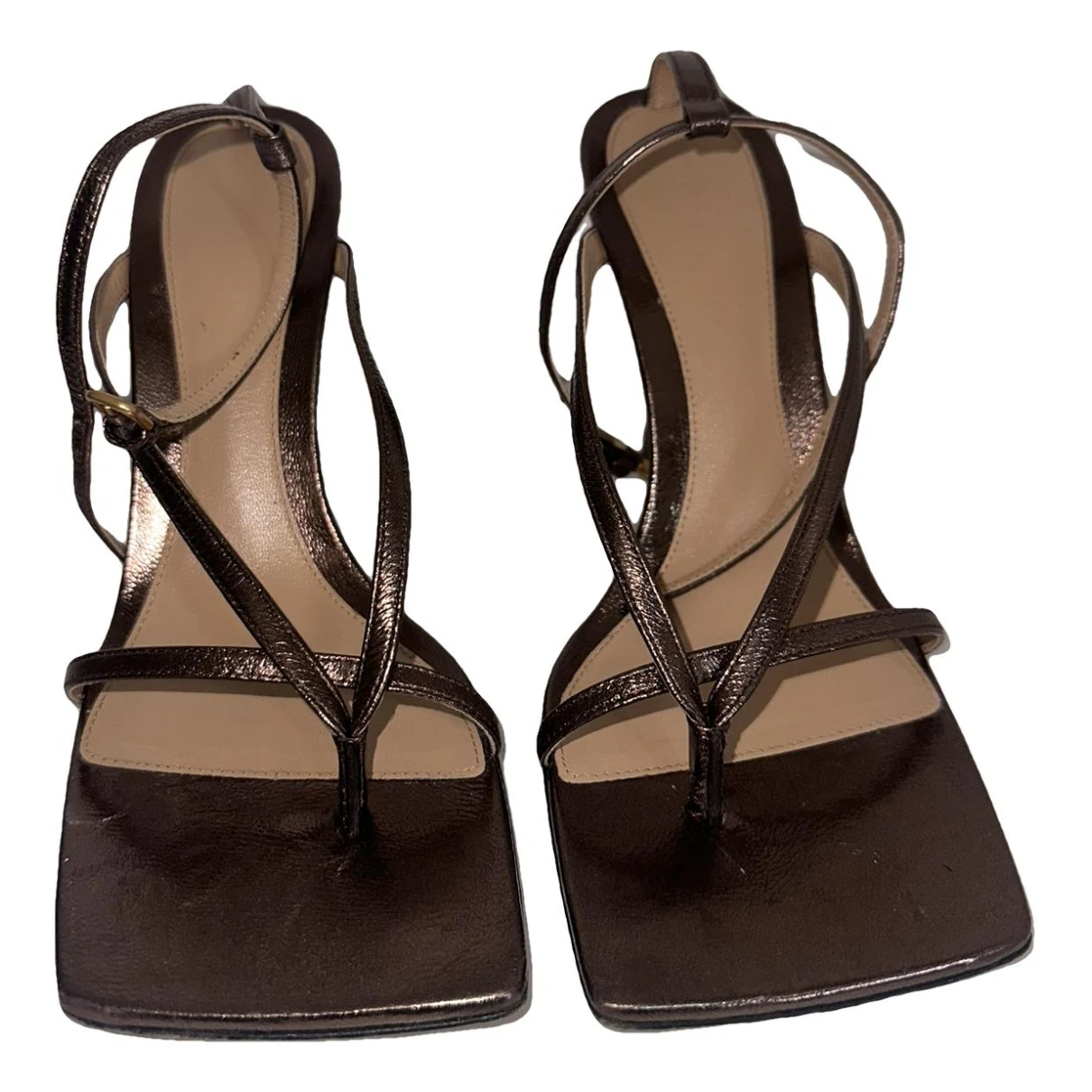 Pre-owned Bottega Veneta Leather Heels In Brown