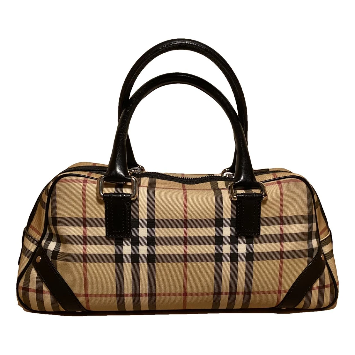Pre-owned Burberry Cloth Handbag In Beige
