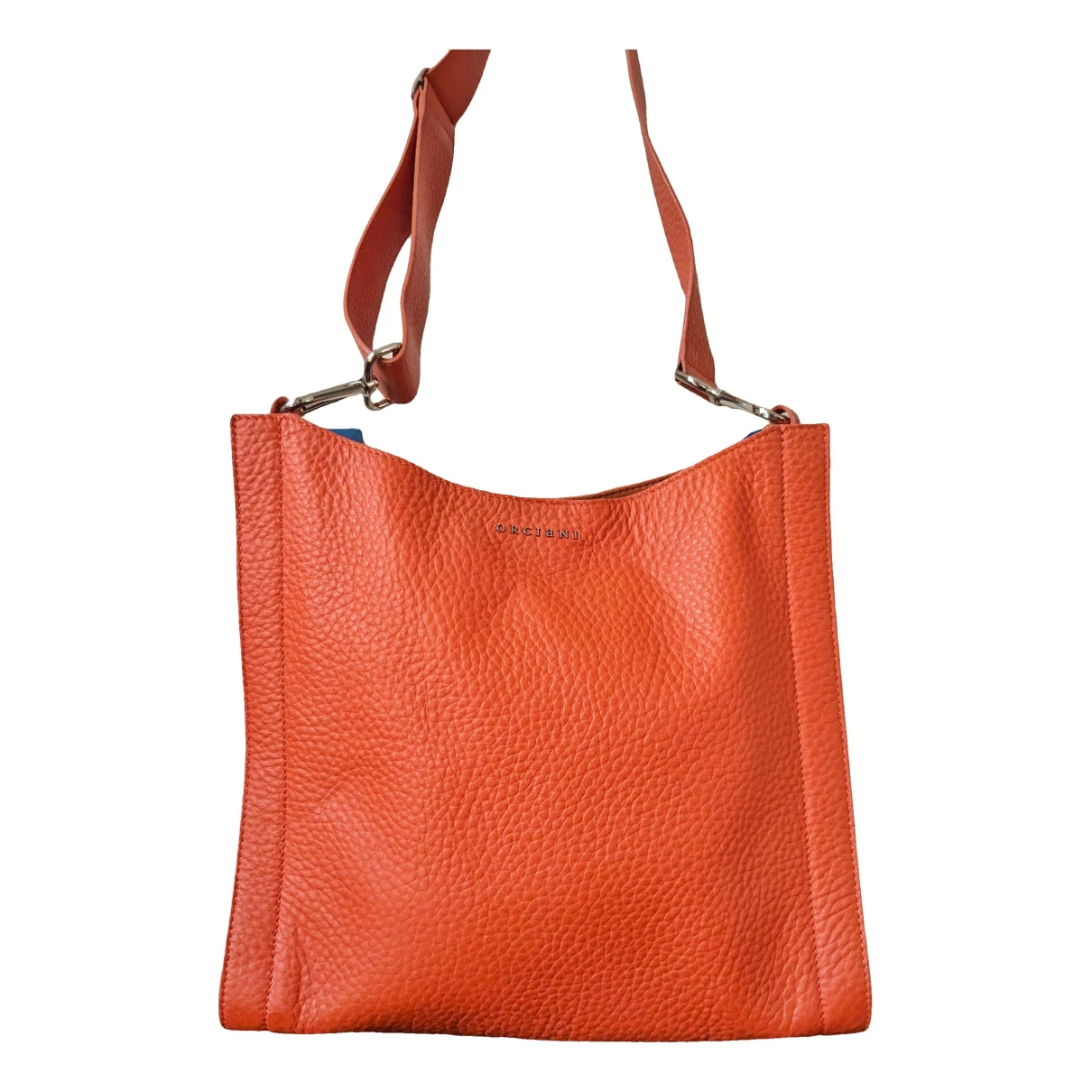 Pre-owned Orciani Leather Handbag In Orange