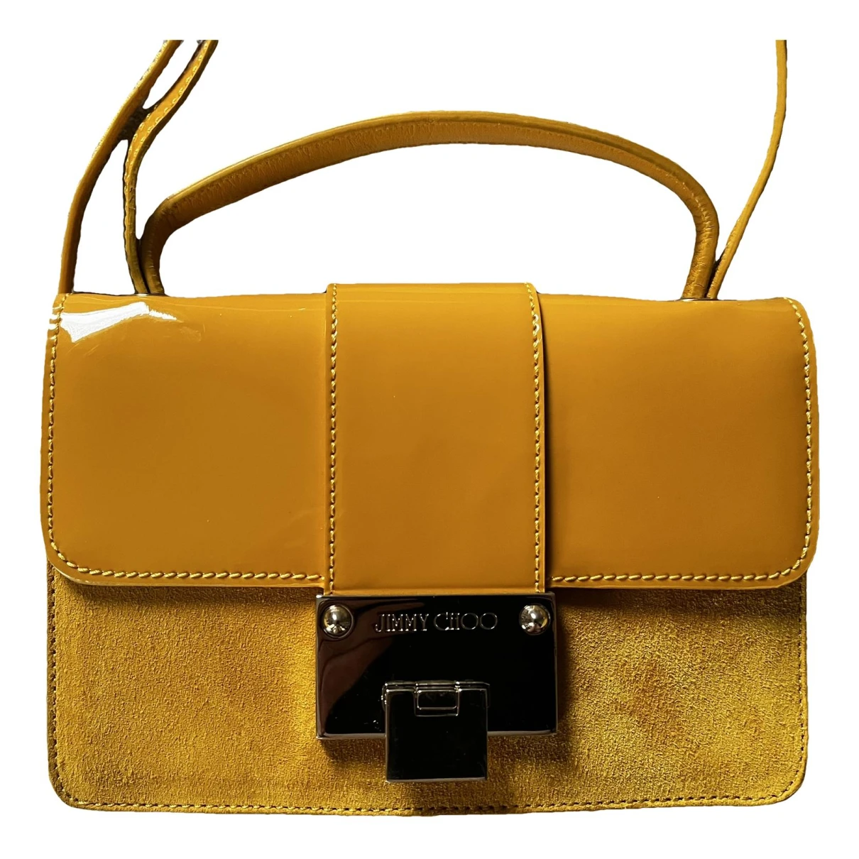 Pre-owned Jimmy Choo Rebel Leather Crossbody Bag In Yellow