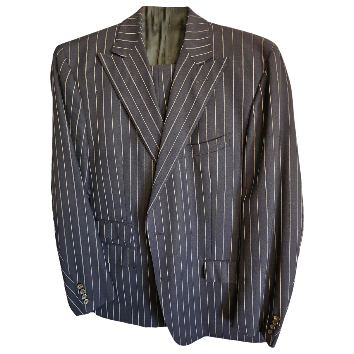 Pre-owned Polo Ralph Lauren Wool Suit In Blue