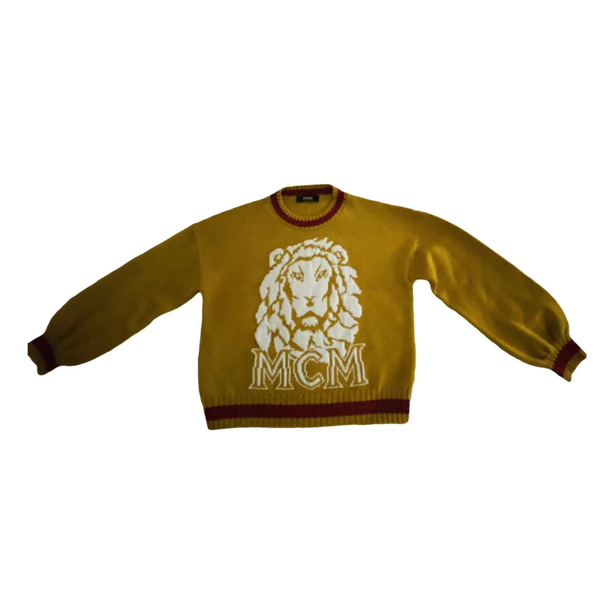 Pre-owned Mcm Wool Sweatshirt In Yellow