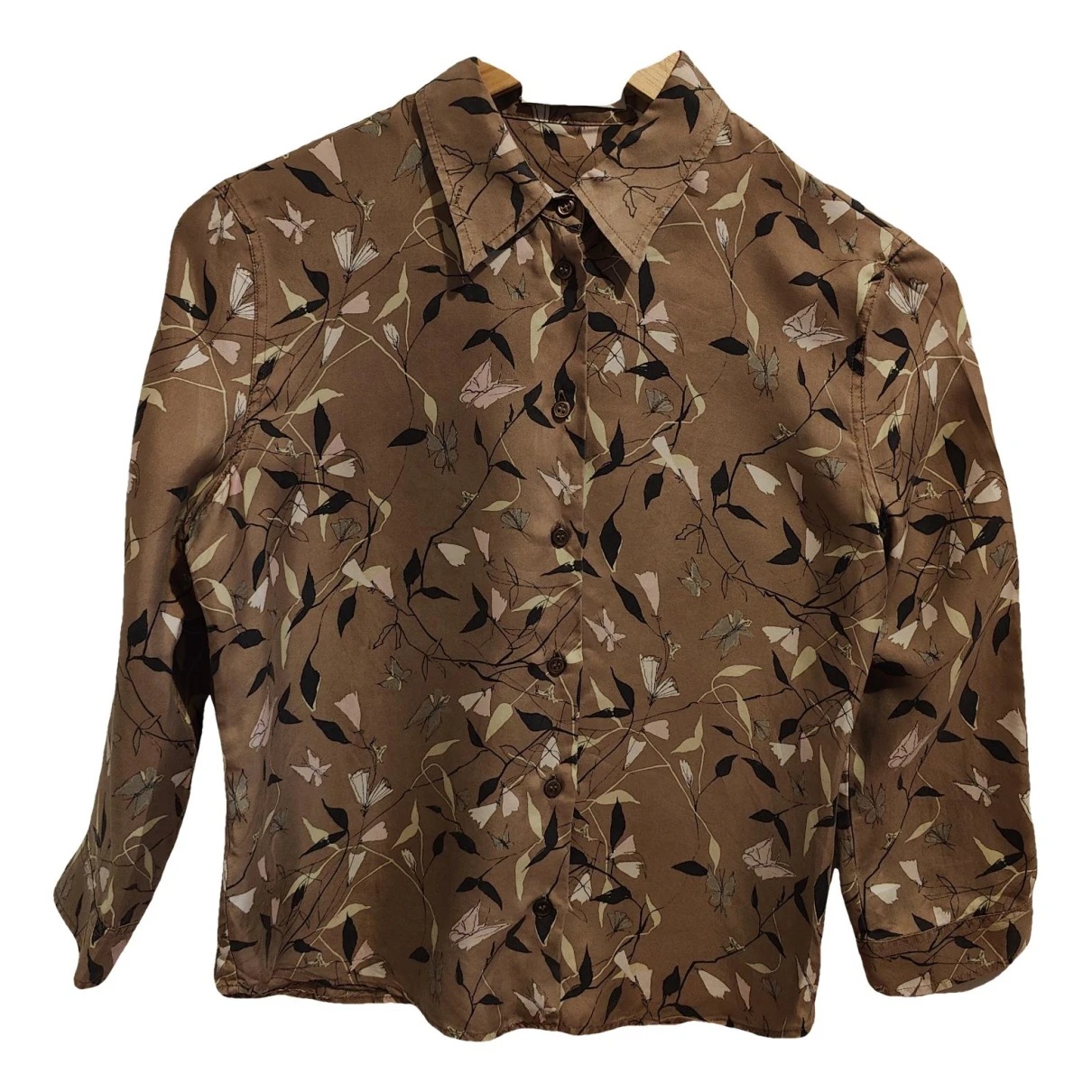 Pre-owned Prada Silk Shirt In Brown