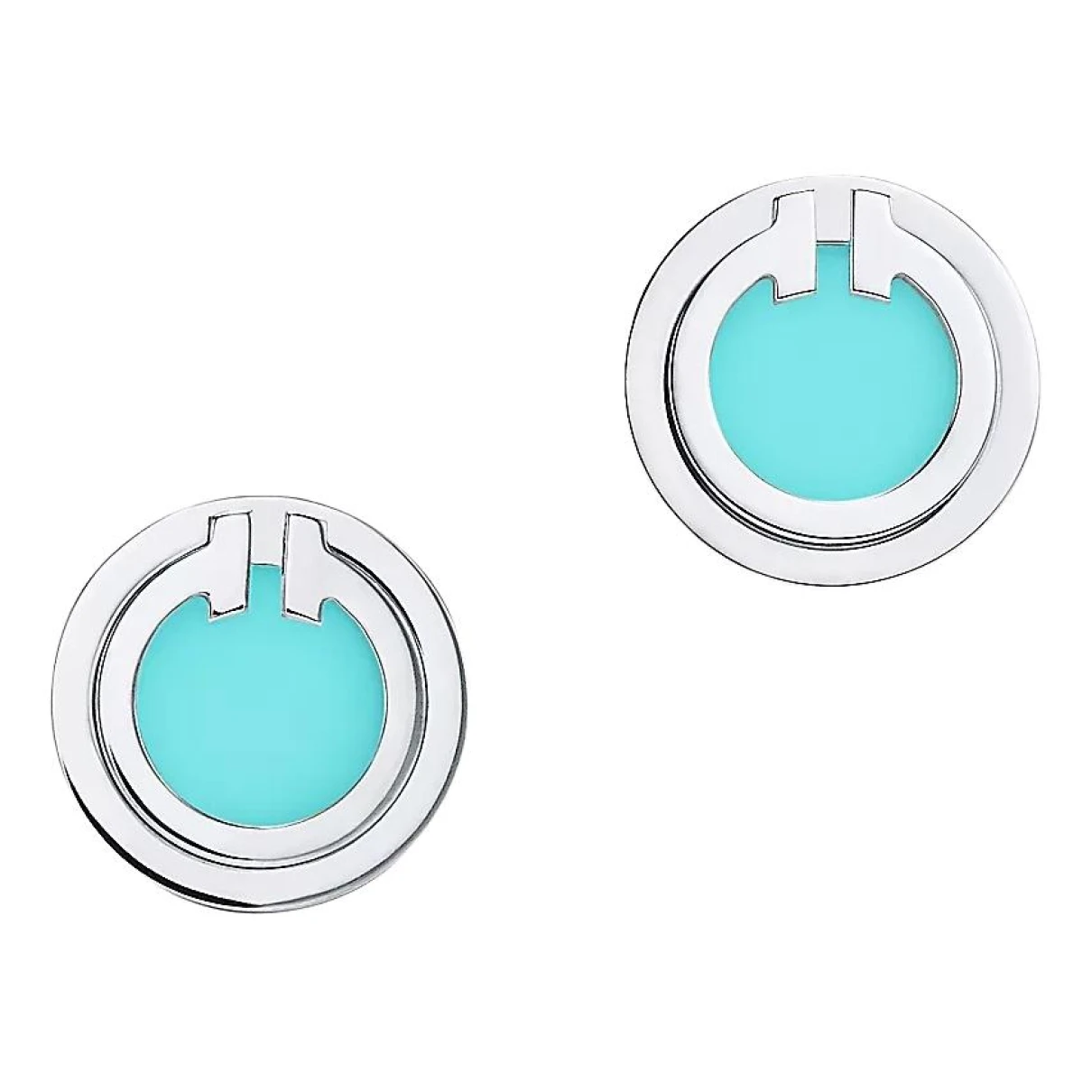Pre-owned Tiffany & Co White Gold Earrings In Turquoise