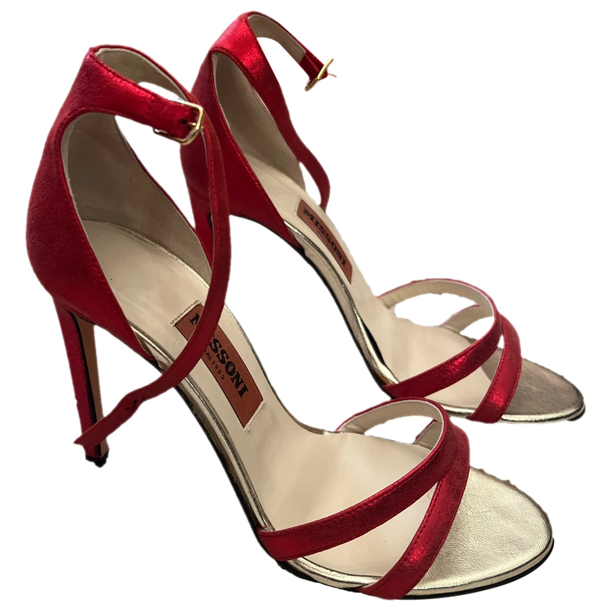 Pre-owned Missoni Leather Heels In Red