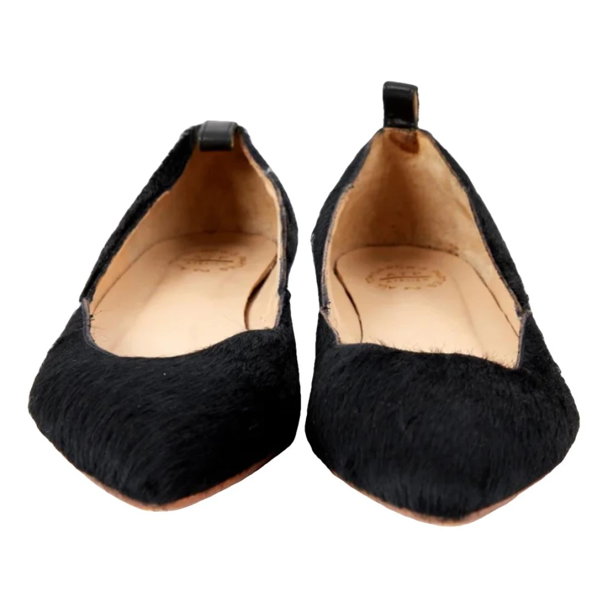 Pre-owned Apc Leather Ballet Flats In Black