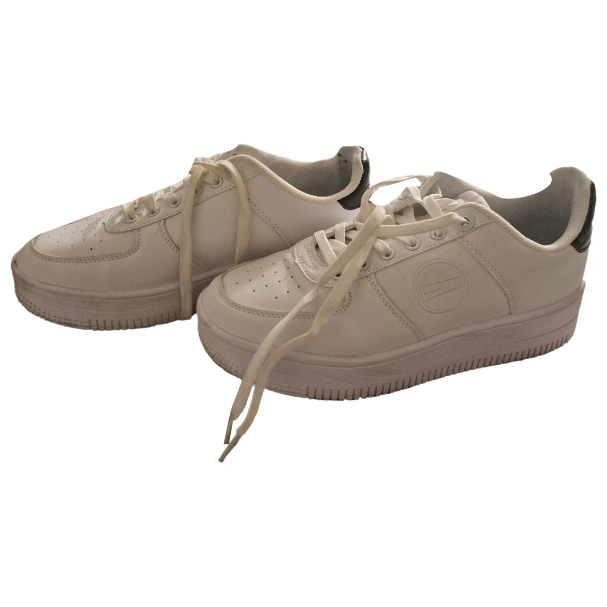 Pre-owned Enrico Coveri Leather Trainers In White